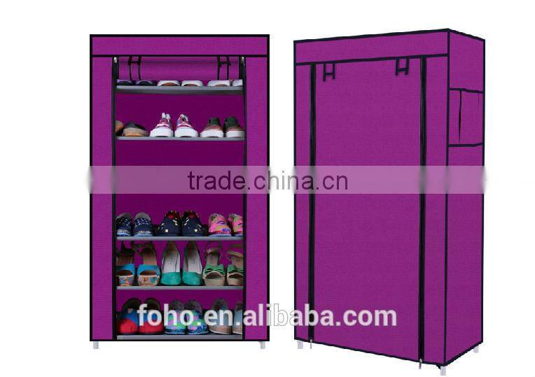 FH-FC6007 Easy to use dustproof fabric cloth assemble style shoe rack cabinet