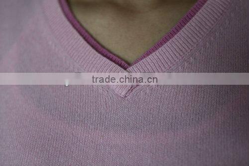 v-neck pure cashmere women's sweater