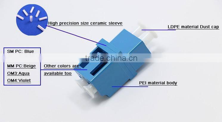 fiber optic LC UPC SM DX adapter from factory