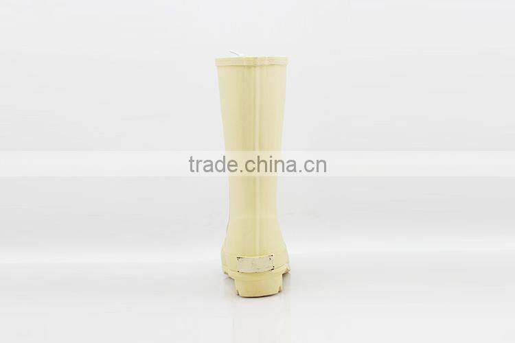 2016 Top quality Cheap 100% Natural Rubber nylon rain boots
