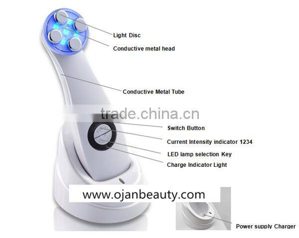 hand-held face and body care machine ultrasonic infrared ems slimming