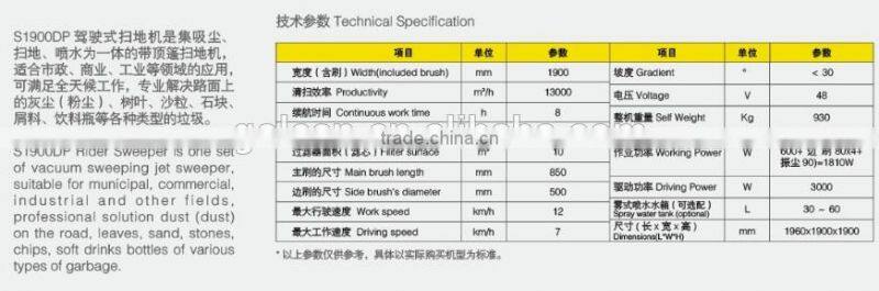 warehouse vacuum sweeper, vacuum road sweeper, vacuum sidewalk sweeper