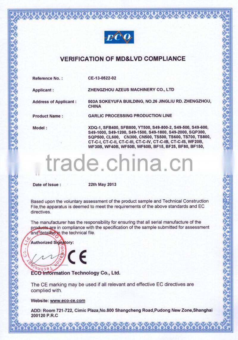 garlic splitting machine/garlic separating machine/garlic bulb separator