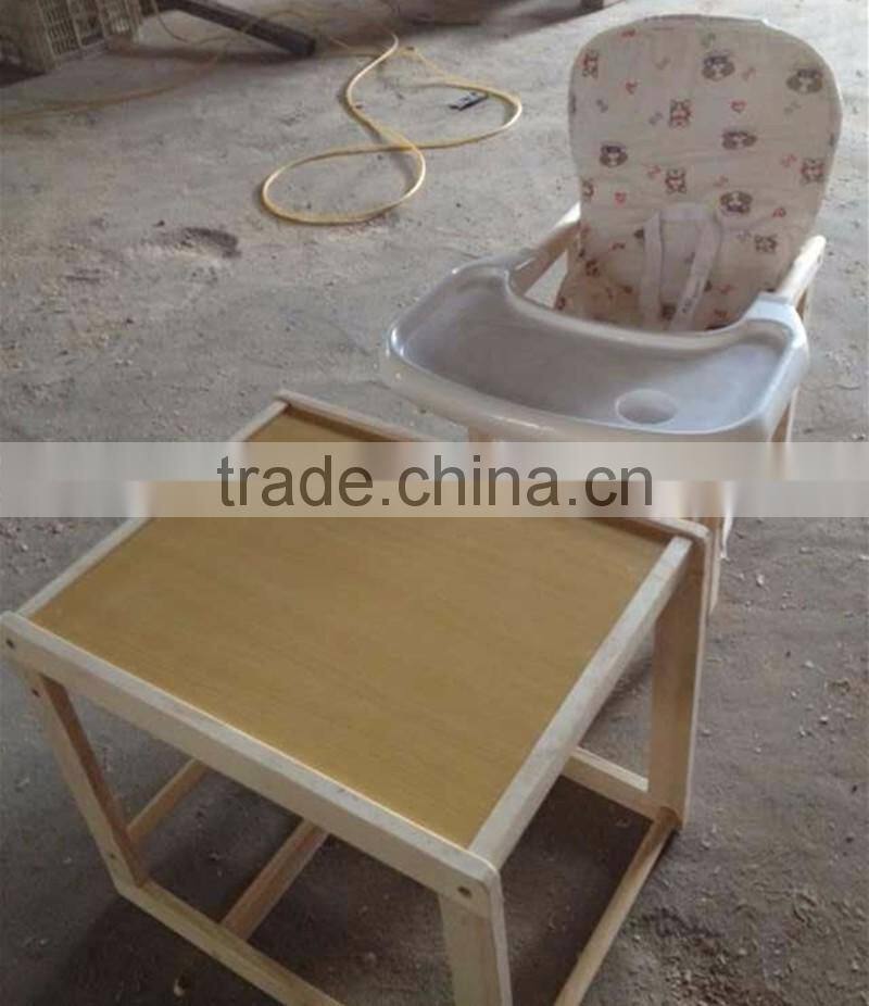 Manufacture wooden baby highchair multi-function baby eating chair