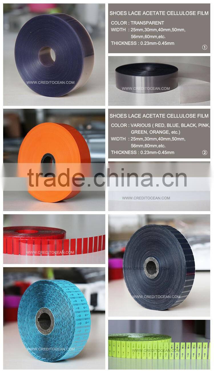 cellulose acetate plastic films for tipping shoelace