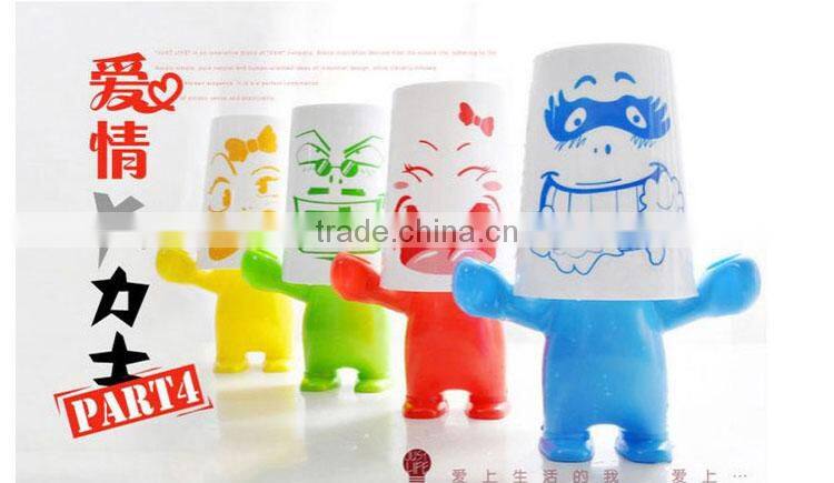 Love strong man toothbrush washing cup sets-white girl
