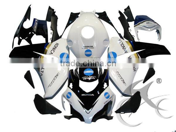 For 08-11 Honda CBR1000RR Black & White Injection ABS Fairing Body Work