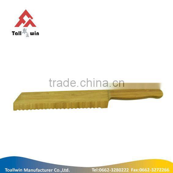 high quality bamboo bread knife with bread board set