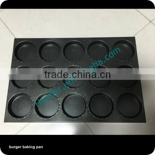 Bread baking teflon coated non-stick splice Bread Pan Hamburger Tray 15 grooves /hamburger pan