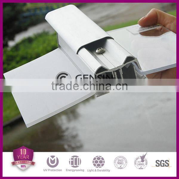 3-10mm Locking Design Polycarbonate Solid System/ Polycarbonate Roofing Solution