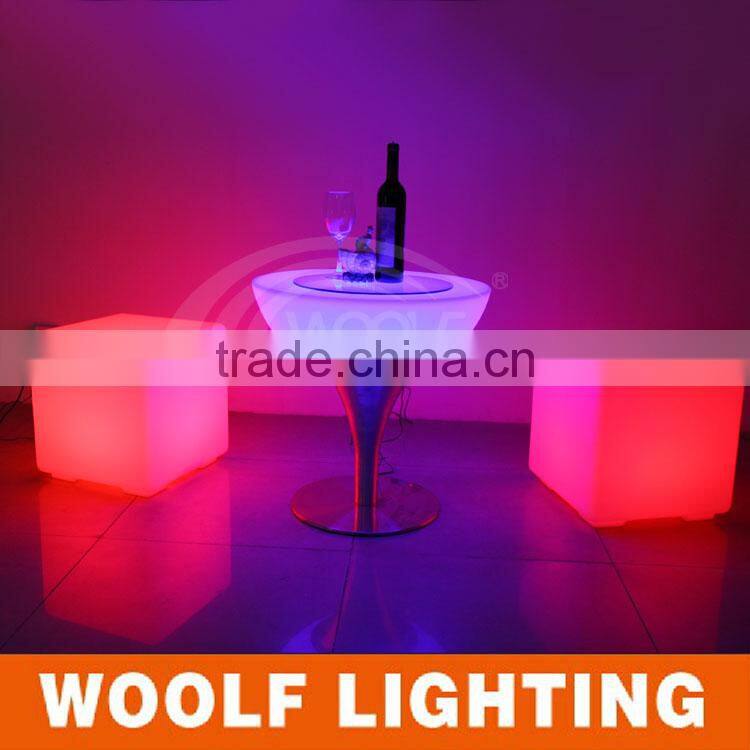Plastic Strong Color Changing Cube LED Lighting Seat