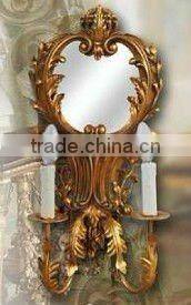Wooden classical hand carved wall mirror, MOQ:1PCS(B70112)