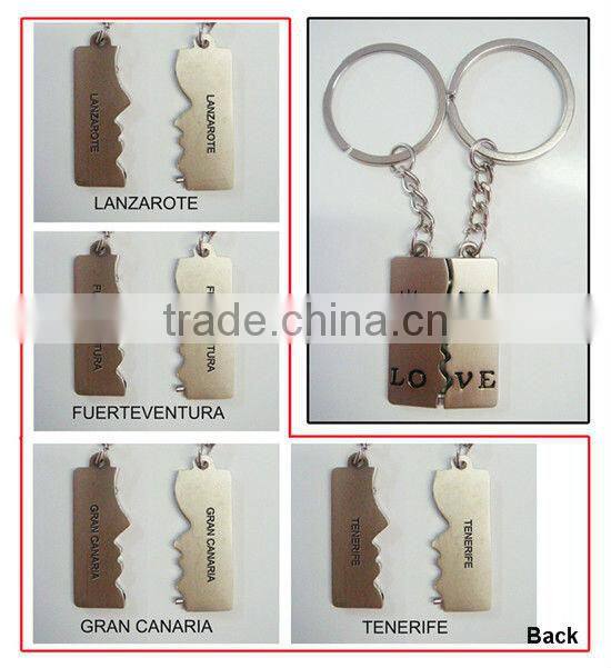 Heart shape cheap promotional keychains