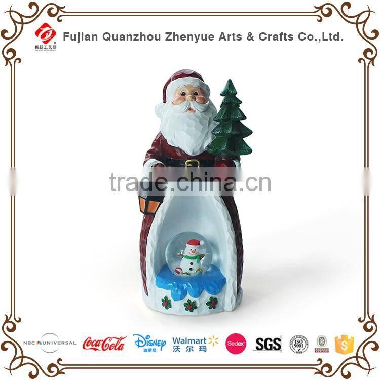 New year polyresin lifelike santa claus sculpture