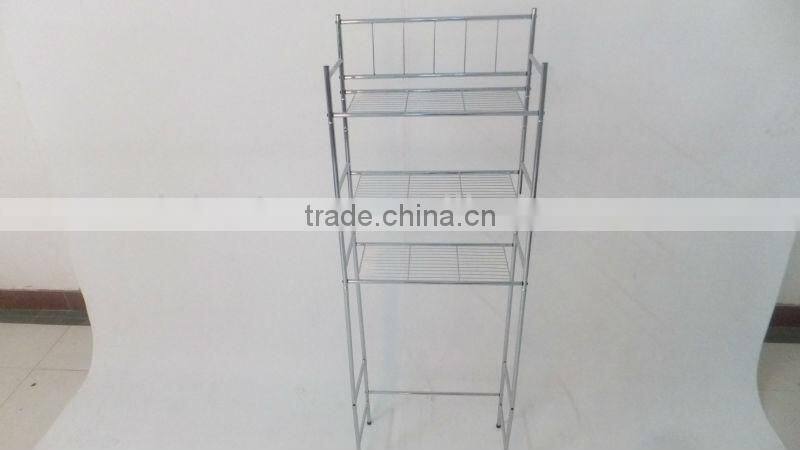 Metal shelf over toilet for bathroom