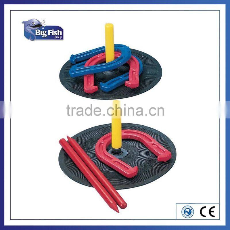 Champion Sports Plastic beach play set Rubber Horseshoe toss Set Sporting Goods Backyard Lawn Games Fun Kids For Two-Player
