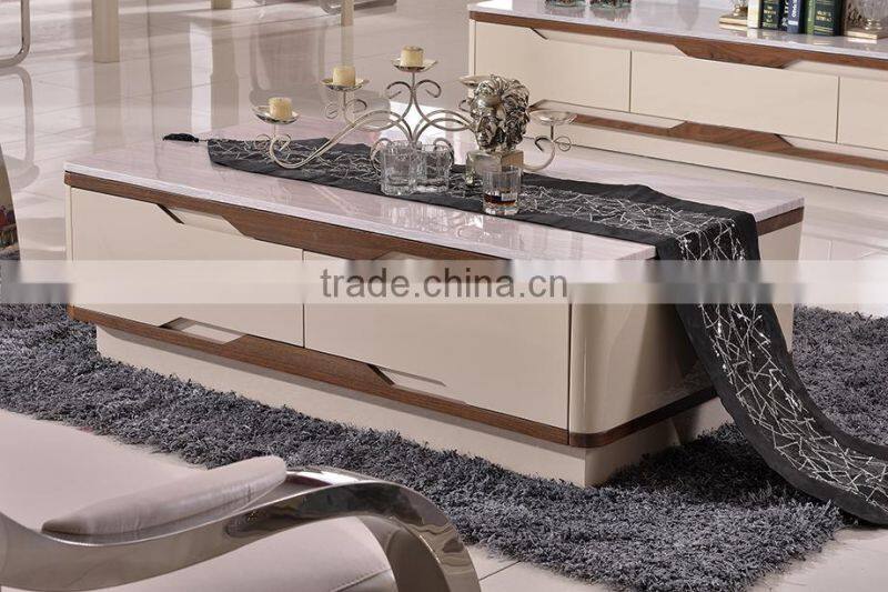 C386 modern design living room furniture marble top mdf end table