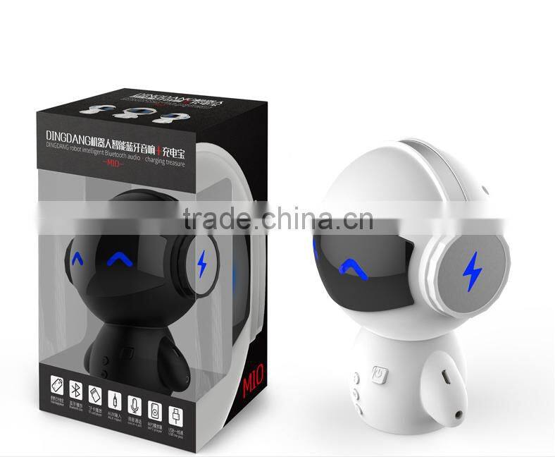 Intelligent mini Robot Bluetooth speaker with Power Bank for Computer
