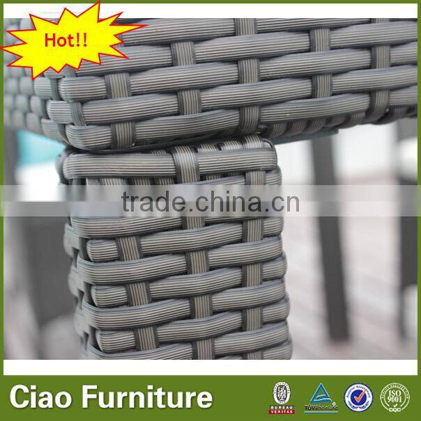 Hotel outdoor rattan furniture dining table and chairs set
