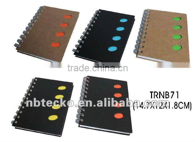 Lovely design ECO friendly Recycled spiral paper notepad