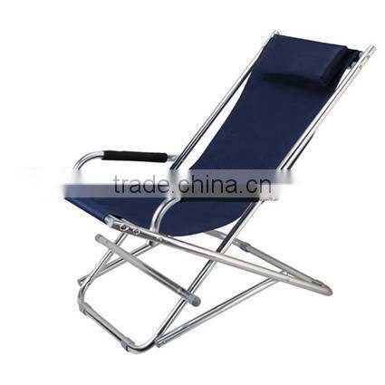 Outdoor foldable steel frame beach lounge chair/patio chair