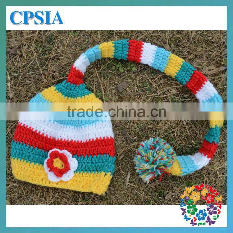 Hot sale Knit Hat free Pattern Crochet Baby Cap Jesters cap have 5 design