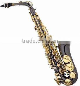 Gold lacquer Bb key bass saxophone