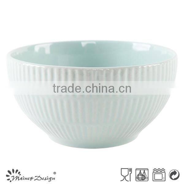 ceramic crockery stoneware emboss dinnerware bulk bowl