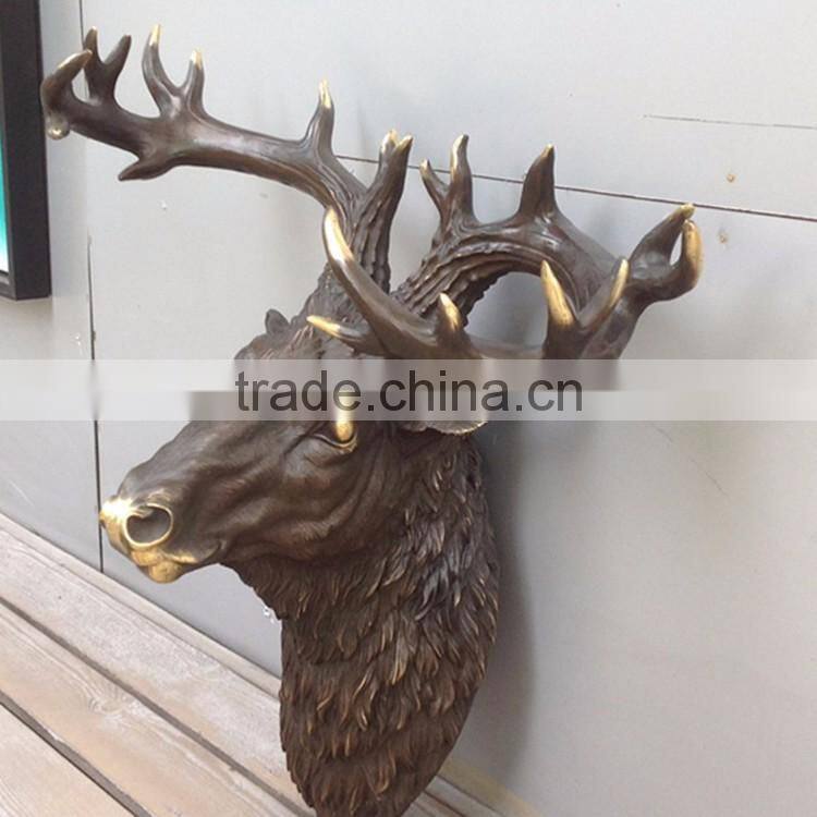 2016 Christmas Decoration Metal Deer Wall Sculpture with great price