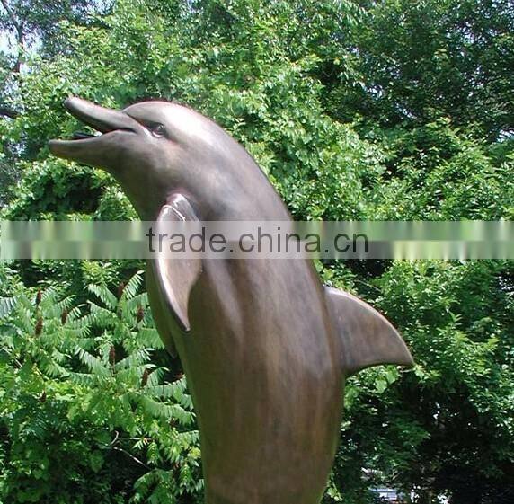 Garden Decoration Metal Statue Life Size Bronze Dolphin Statue Fountain for Hot Sale