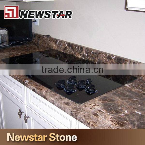 China polished brown emperador dark marble countertop