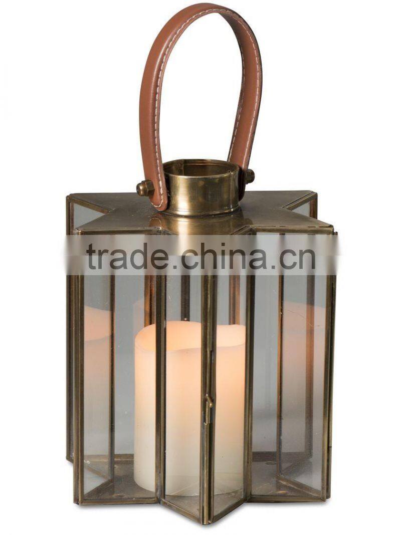 Vintage Star Glass Candle Holder