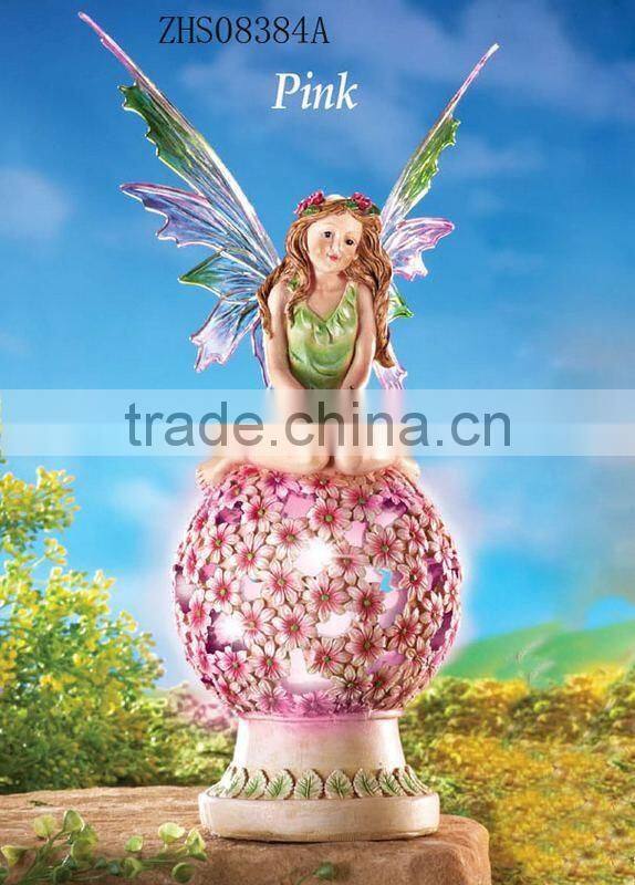 Beautiful fairy figurines wholesale with solar light
