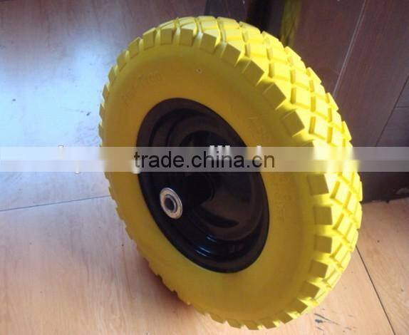 flat free tire 4.00-8 pu foam wheel FP4008