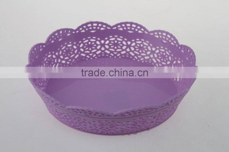 Round Shape OEM Service FDA Plastic Vegetable Storage Basket