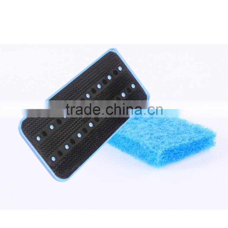 Ergonomic handle cleaning scouring scrubber pad holder