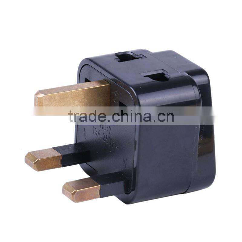 UK 3 flat pins 13A 250V AC Universal Accessory 2 sockets electrical power plug WDI-7