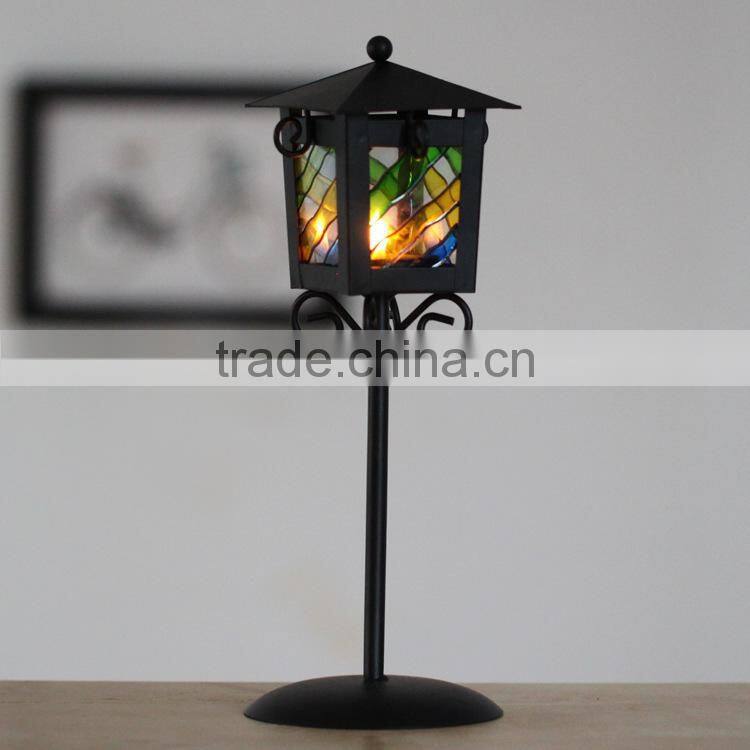 Metal candle holder lantern