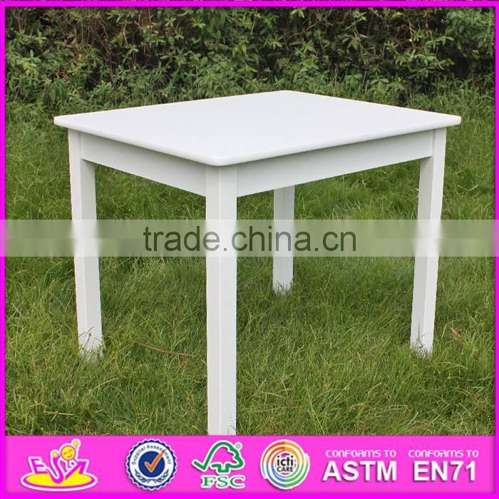 2016 new design home / school / kindergarten white kids wooden table and chairs W08G145