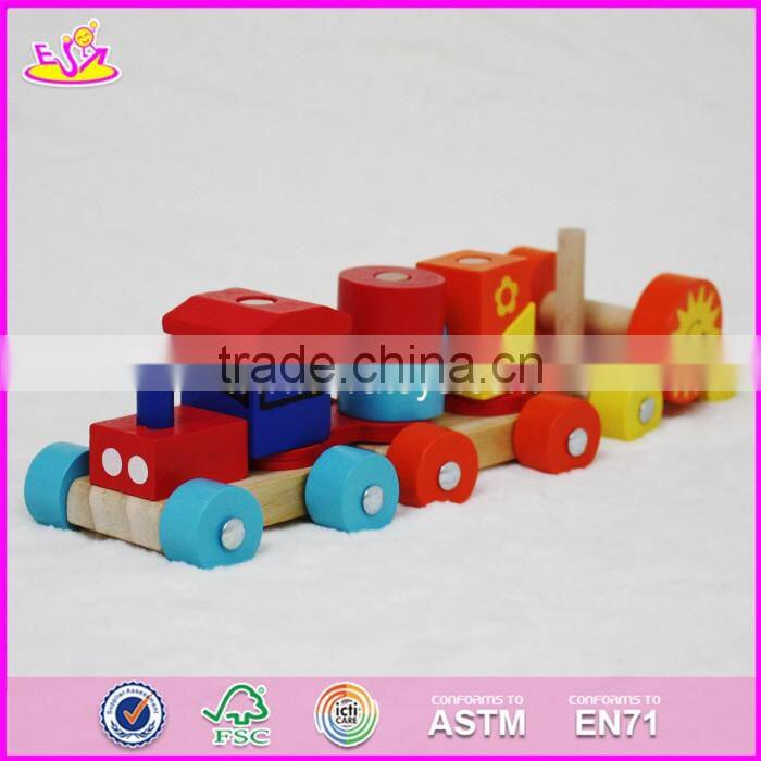 2017 New design funny children play wooden train toys W04A295