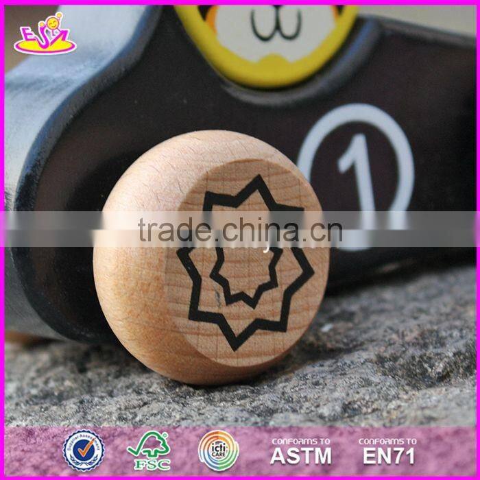 2017 New design tiger shape kids toy wooden cars W04A334