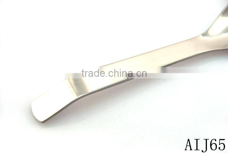 Stainless steel ice cream spoon with colorful plastic handle