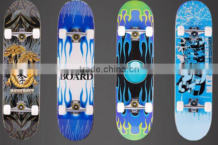 water thermal transfer 4 PU Wheel Maple Sport Skateboard Good reputation 9 Plies longboard skateboard cheap