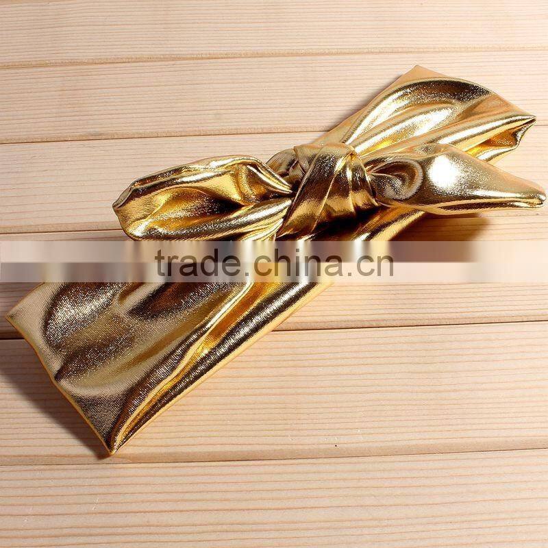 elastic fabric bow flower headband for kids hair accessories