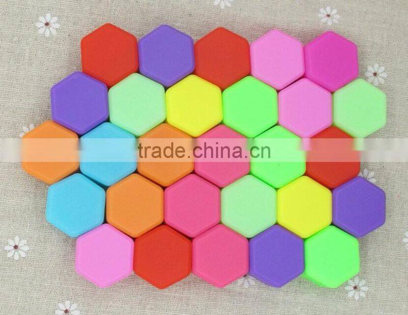 Blue Silicone Wheel Bolt Nut Cover Hexagonal Cap 19mm for Car