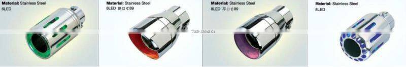 stainless steel exhaust tip with led light