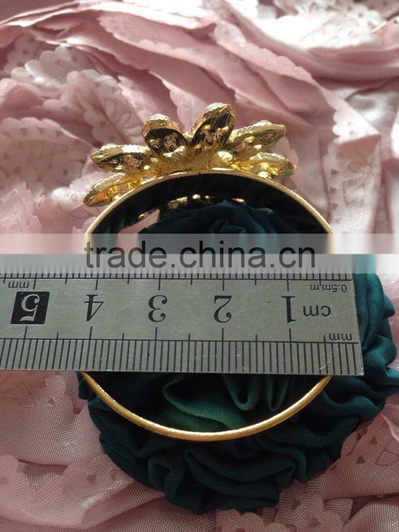 Gold Diamond Big Flower Shape Napkin Ring