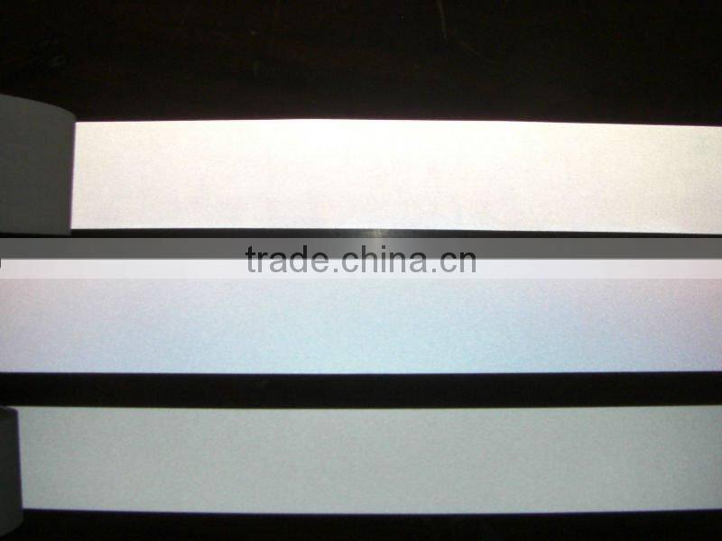 Safety silver high visibility retro reflective fabric cotton polyester clothing