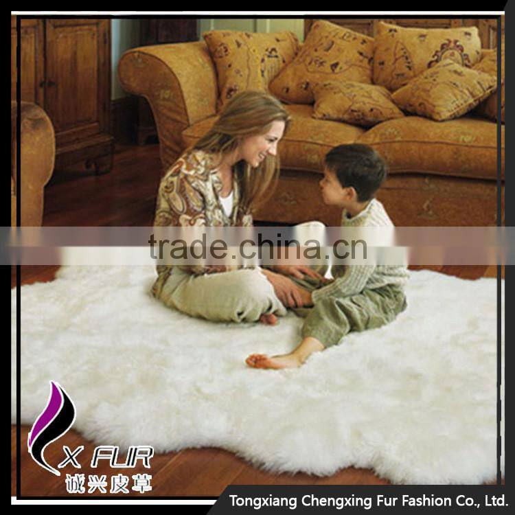 CX-D-110 Luxury Colorful Handmade Sheep Fur Carpet for Home Use with High Quality