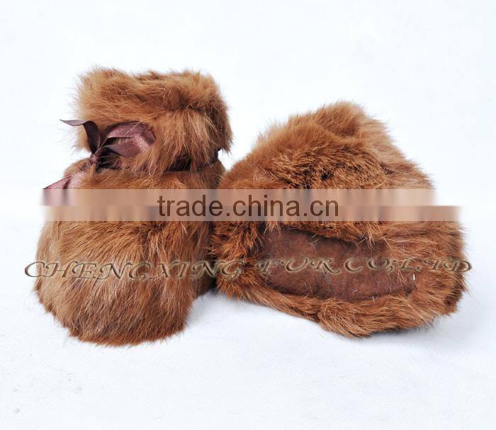 CX-SHOES-07D Rabbit Fur Soft Winter Warm Baby Shoes